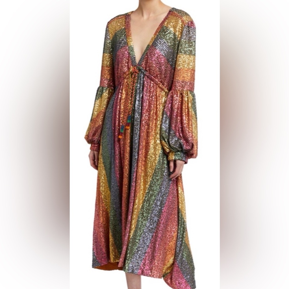 Farm Rio Rainbow Sequin Dress NWT 🌟 🌈